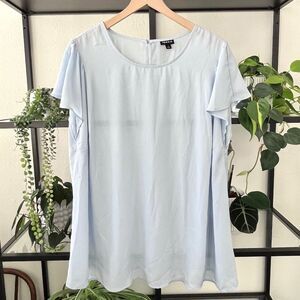 Torrid Light Blue Sheer Blouse - Size 2X